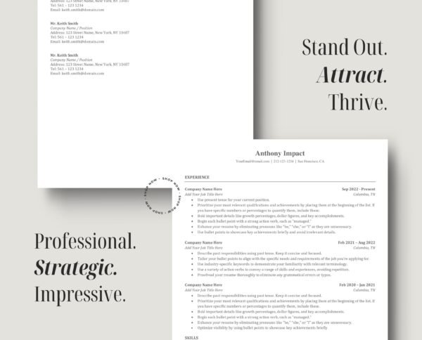 Professional ATS Friendly Resume Template | Anthony - Image 3
