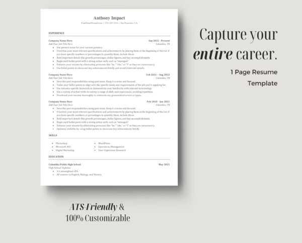Professional ATS Friendly Resume Template | Anthony - Image 4