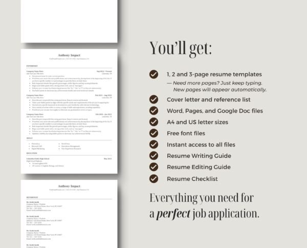 Professional ATS Friendly Resume Template | Anthony - Image 8