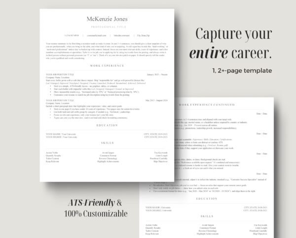 Professional ATS Friendly Resume Template | McKenzie - Image 4