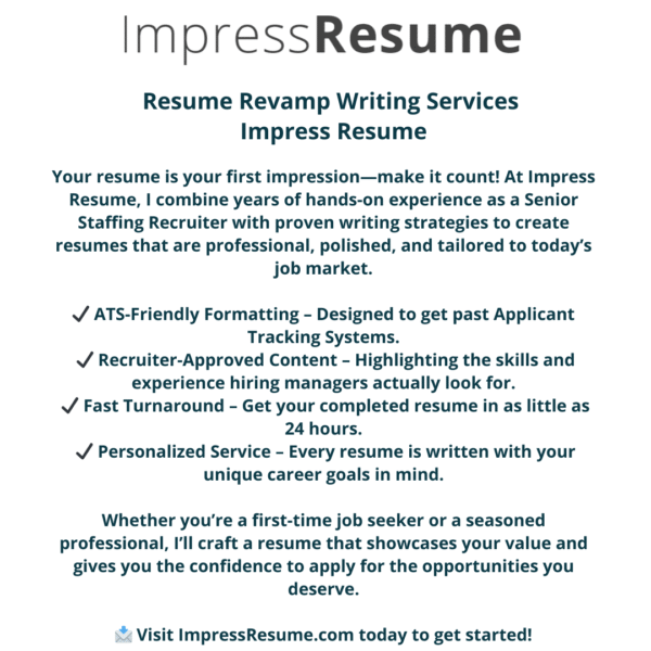 Custom Resume Writing & Revamp Services