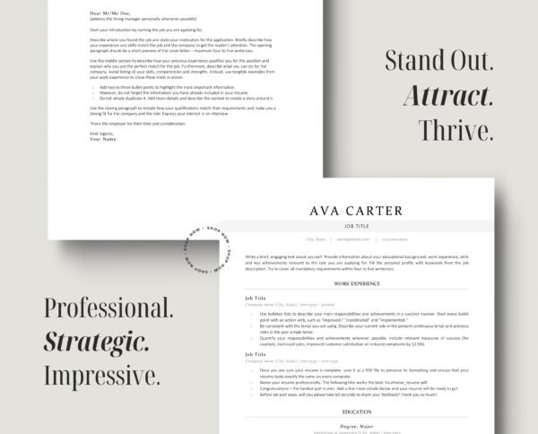 Professional ATS Friendly Resume Template | Ava - Image 3