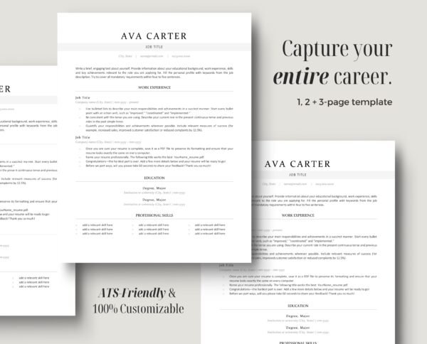 Professional ATS Friendly Resume Template | Ava - Image 4