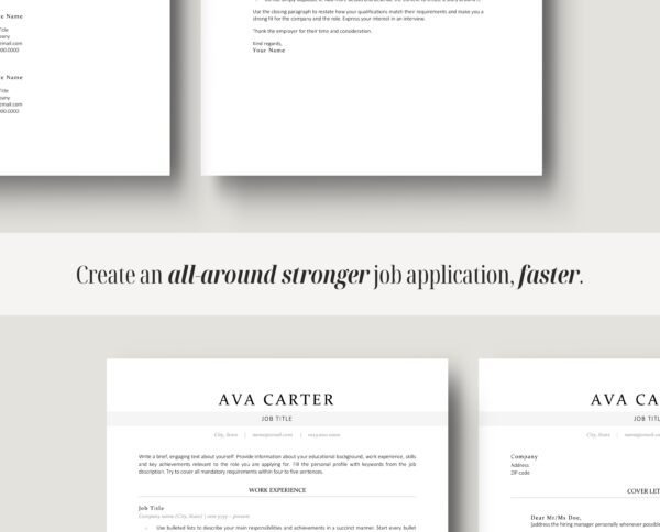 Professional ATS Friendly Resume Template | Ava - Image 5