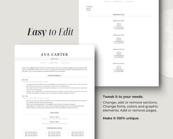 Professional ATS Friendly Resume Template | Ava - Image 6
