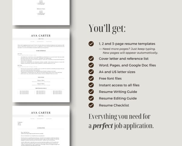 Professional ATS Friendly Resume Template | Ava - Image 8