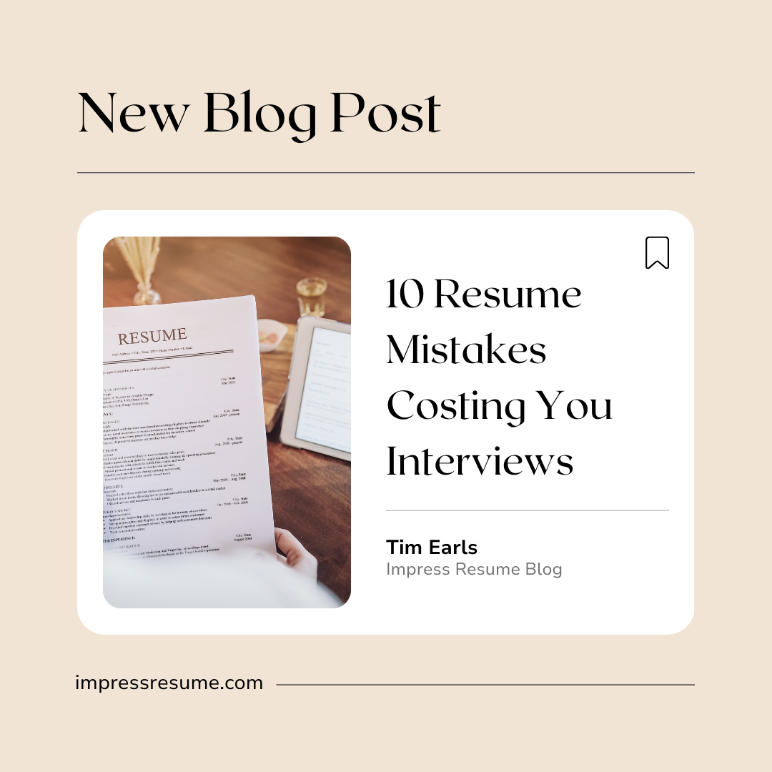 An image of 10 resume mistakes costing you interviews. A picture of a resume and someone reviewing it.