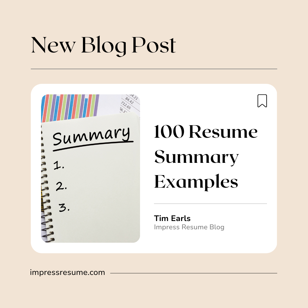 100 Resume summary examples image of a picture of a summary 1,2,3.