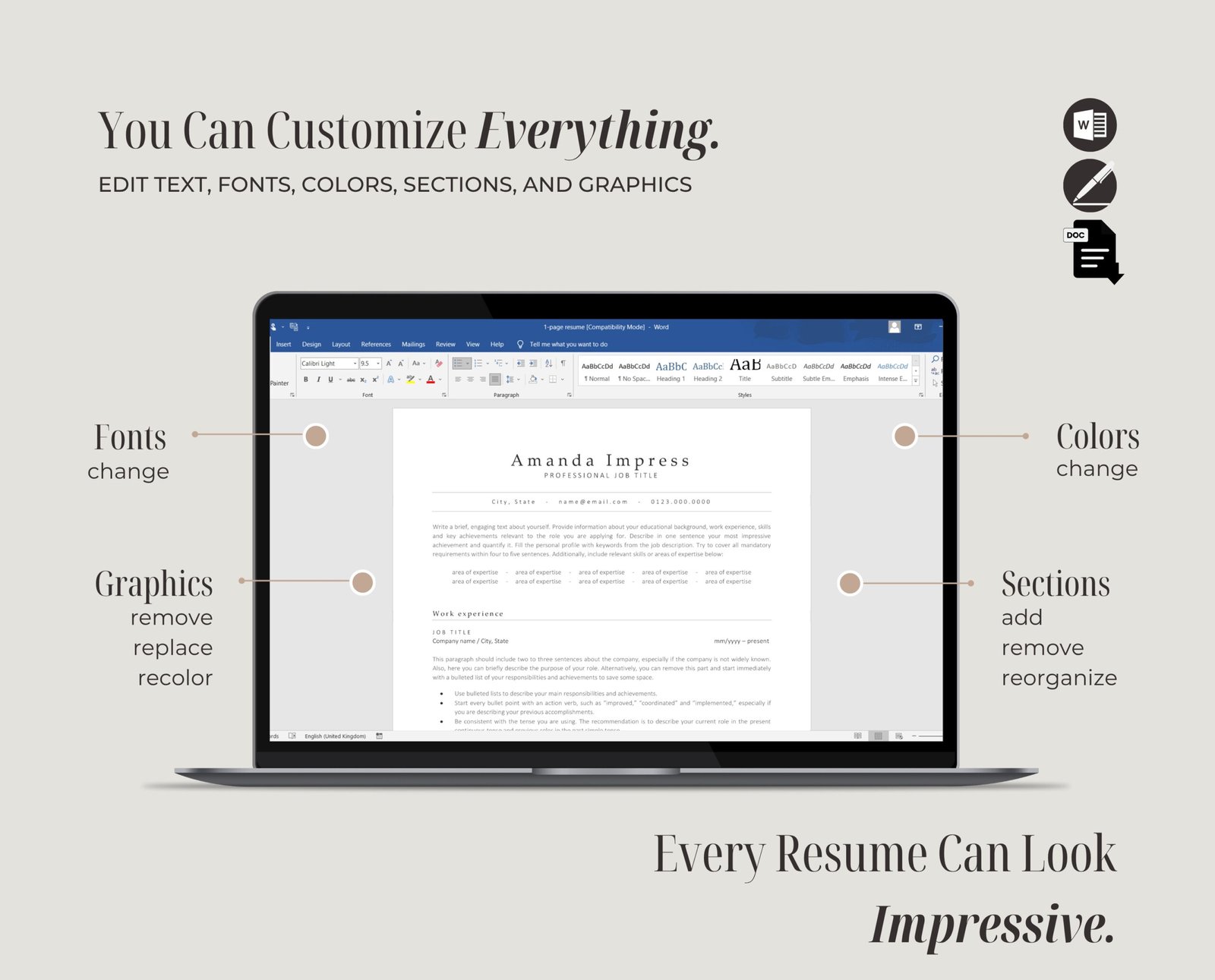 ATS Friendly Resume Template Bundle - Amanda - Image 7