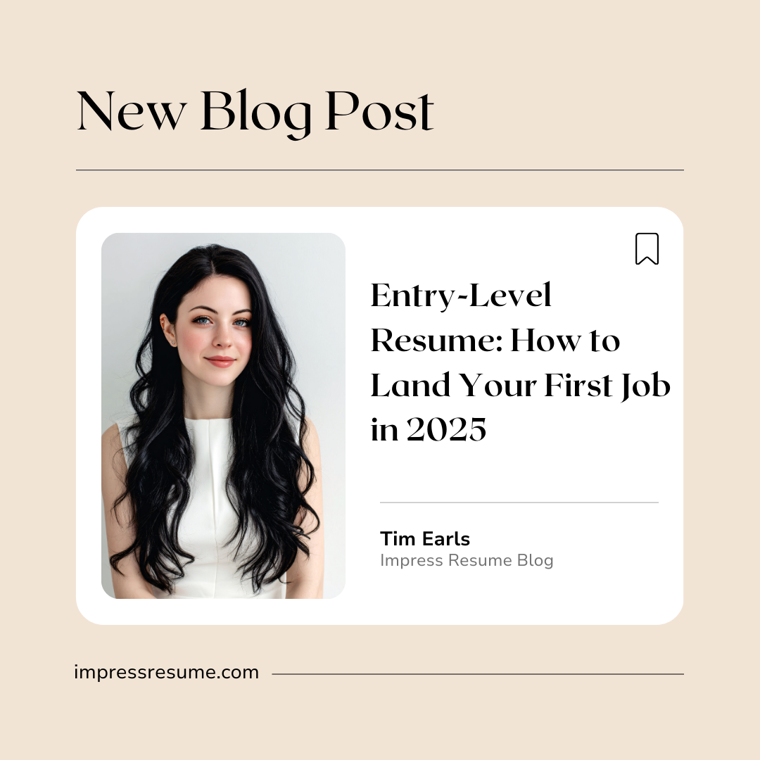 A blog post about entry level resume: How to land your first job in 2025.