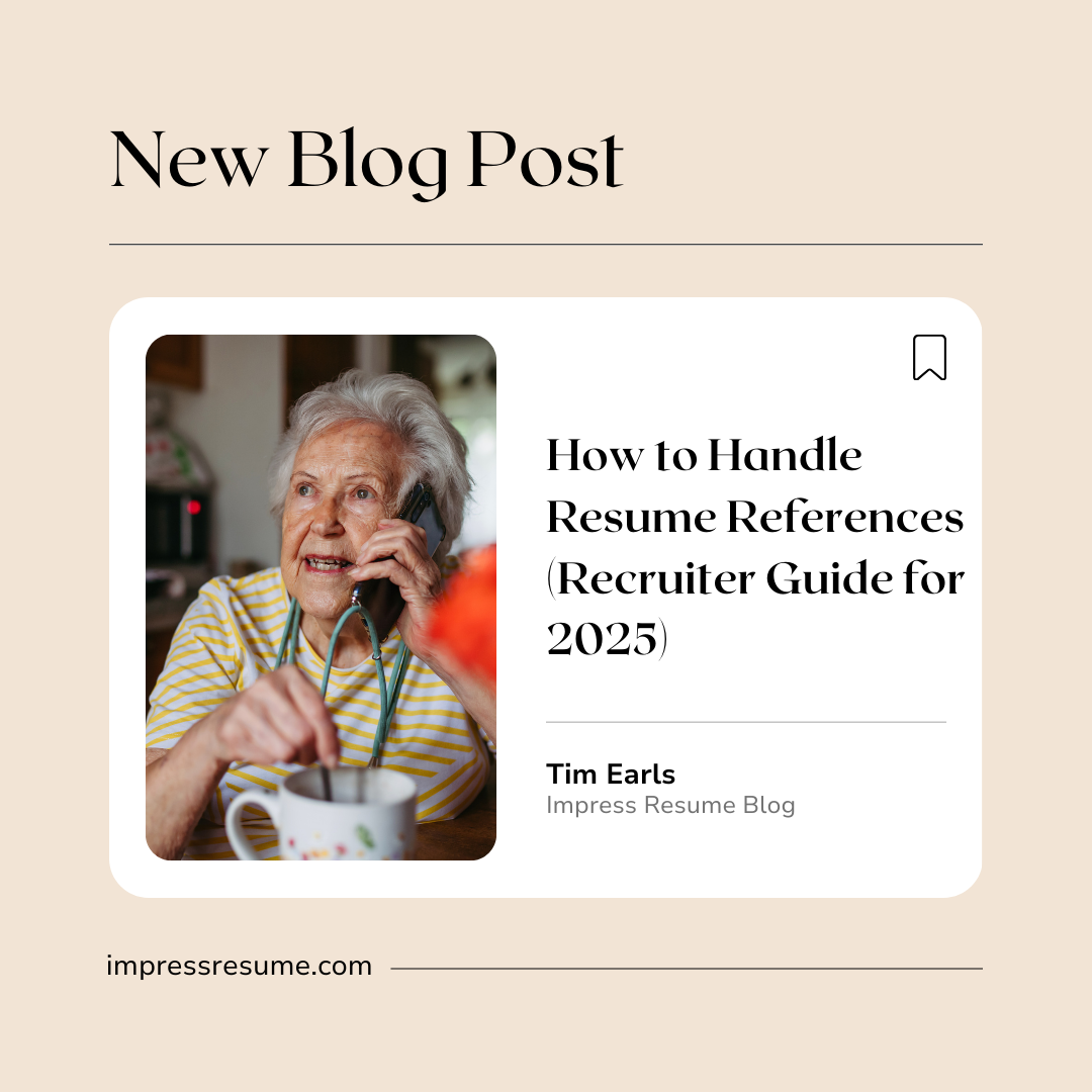 How to handle resume references (Recruiter guide for 2025) a woman image talking on the phone.