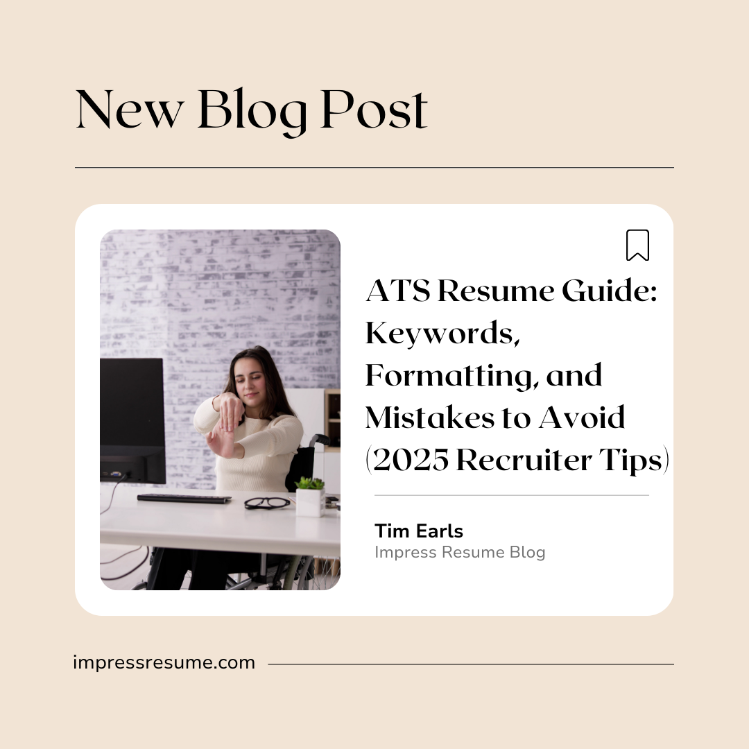 A blog post ATS Resume Guide: Keywords, formatting, and mistakes to avoid (2025 Recruiter Tips)