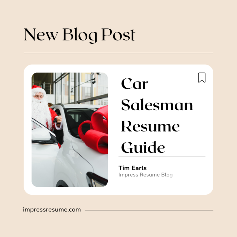 A blog post about car salesman resume guide someone dressed as santa getting in a vehicle