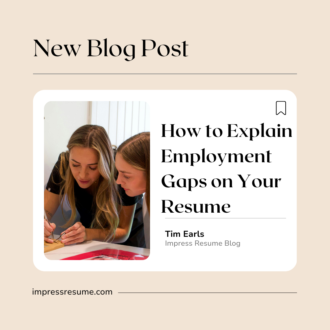 A new blog post how to explain employment gaps on your resume two females looking at a hobby project.
